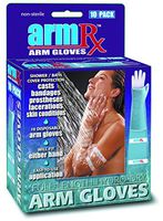 ArmRx, Reusable Single Arm Glove Water Protector with Straps, Waterproof Cast Protector Cover Arm, Cast and Bandage Cover for IV, PICC Line, Wound Site Protection, One Size Fits Most (10 Pack)