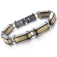 SunnyHouse Jewelry Men's Stainless Steel Simple Fashion Bracelet in a Nice Gift Box, Anti-Fatigue
