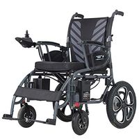 2020 Lightweight Fold Foldable Portable Electric Wheelchair Deluxe Powerful Dual Motor Compact Mobility Aid Wheel Chair - Weighs 76 lbs with Battery - Supports 220 lbs