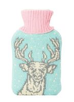 NPW Fair Isle Mini Reusable Gel Hand Warmer, Cream Heart