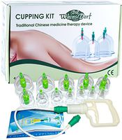 Dr. Whinsdorf 12-Cup Professional Cupping Therapy Equipment Set Biomagnetic Chinese Cupping Therapy Set with Pumping Handle and Extension Tube for Medical Cupping Massage
