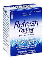 Refresh Optive Lubricant Eye Drops Single Use Containers- 30 ct, Pack of 6