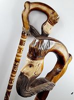 35 inch KING Cane Walking Stick Wooden Handmade Men's Accessories