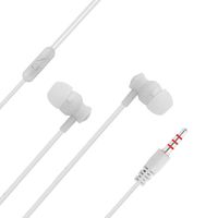 Wired Earbuds with Microphone Mic, Tuscom Universal 3.5mm Stereo Headphones Noise Cancelling in Ear Earphones with Mic for Cell Phone PC Tablet (White)