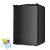 Kismile 3.2 Cu.ft Upright Freezer with Compact Reversible Single Door,Removable Shelves Free Standing Mini Freezer with Adjustable Thermostat for Home/Kitchen/Office (Black, 3.2 cu.ft）