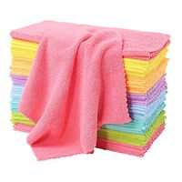 Maryya Microfiber Cleaning Cloths Car Cleaning Towels 7 Colors Pack of 30