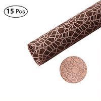 Zhi Jin Crocodile Gift Wrapping Paper Art Waterproof Flower Packaging Paper Set for Wedding Birthday 15 Sheets/Pack Coffee