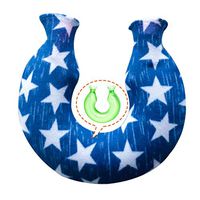 U-Shape Classic Rubber Hot Water Bottle & Soft Cover,for Neck Relaxation, H5