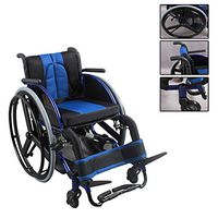 GHzzY Lightweight Folding Wheelchair - Driving Medical - Leisure & Sports Wheelchair - Multifunctional Transport Wheelchair - 14 Inch Seat