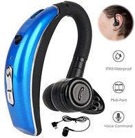 Bluetooth Headset Voice Answering with Noise Cancelling Bluetooth Earbuds Compatible with Smart Phones LG Stylo 4 Samsung S9 Plus S8 S7 Edge Note 8 iPhone X 8 7 Plus 6s Plus 5S Motorola Huawei (Blue)