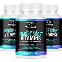 Immune Support Immunity Booster Supplement with Vitamins for Immune Boost - 35 Essential Vitamins Including Vitamin C, Zinc, Echinacea, Vitamin B6, B12 3 Bottles