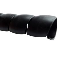 WINGOFFLY 6.5Ft 16mm Cable Management PP Hose Protector Sleeve Spiral Wire Wrap Tube Cable Organizer, Black