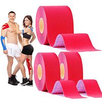 Kinesiology Tape Elastic Therapeutic Sport Tapes for Knee Shoulder and Elbow, 1 Pack 5cm x 5m & 2 Pack 2.5cm x 5m Athletic Tape, Great for Muscles & Joints, Pain Relief and Injury Recovery