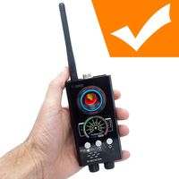 Bug Detector, RF, GPS Anti-Spy Wireless Detector, Hidden Camera Pinhole Laser Lens GSM Device Finder, Full-Range Portable Detector Eavesdropping, Video, GPS Tracker, Counter Surveillance, Law Grade