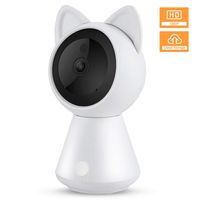 Cloud Smart WiFi Camera,1080P Cute Cat Security Wireless Indoor Camera with Enhanced Night Vision Motion Detection Built-in Mic and Speak 2-Way Audio Cloud Storage IR-Cut(US Plug)