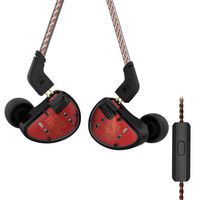 KZ AS10 Headset Earbud Earphone 10 Balanced Armature Drivers Headsets HiFi DJ Monitor in Ear Headphone Black with Microphone