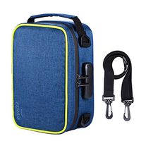 Upgraded Smell Proof Bag, Waterproof Smell Proof Container with Removable Strip, Odor Proof Stash Bag Suitable for Herbs, Medicine, Spices, Grinder, Lighters, Smell Proof Case with Lock(Blue)