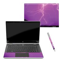 Mightyskins Skin Compatible with Hp Pavilion X360 14" (2018) - Purple Lightning | Protective, Durable, and Unique Vinyl Decal Wrap Cover | Easy to Apply, Remove, and Change Styles | Made in The USA