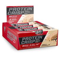 BSN Protein Crisp Bar by Syntha-6, Low Sugar Whey Protein Bar, 20g of Protein, Vanilla Marshmallow, 12 Count