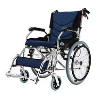 MEI Walker Attendant Transport Wheelchairs，Aluminium Lightweight and Foldable Frame Propelled Travel Chair