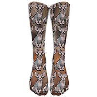 ETsocK Men&Women's Sphynx Cat Sitting Fashion Stocking Socks Athletic Sock Long Sock