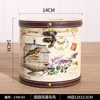 T-ZJHC European Wooden roll Paper Box Desktop Round Paper Towel Tube Home Living Room Paper Towel Box, Military Green Square Paper Bucket 1626-3