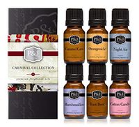 Carnival Set of 6 Premium Grade Fragrance Oils - Cotton Candy, Night Air, Marshmallow, Orangesicle, Root Beer, and Caramel Corn