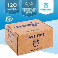 Dropps Laundry Oxi Booster Pods, Unscented, Versatile Stain Remover and Whitener, Eco Friendly, 120 Count
