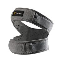 Glofit Patella Knee Strap, Patellar Tendon Support Strap with 3mm Silica Pad and Adjustable Neoprene Double Strap for Extra Support, Stability and Knee Pain Relief, for Running, Arthritis, Jumper