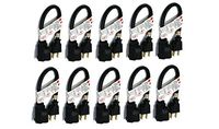 1ft (0.3M) 16AWG Heavy Duty (Power Extension Cord) Power Extension Cable 1 Feet (0.3 Meters) 3 Conductor (NEMA 5-15P to NEMA 5-15R) 13 Amp Power Cable ED766207 (10 Pack)