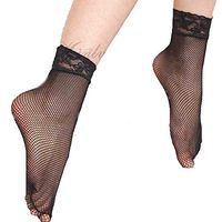 Sheer Mesh Transparent Socks Women - Lace Ultrathin Fishnet See Through Ankle Sock