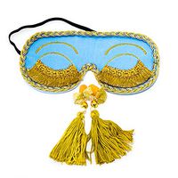 ComfortDecorHouse Audrey Hepburn Sleep Mask with Embroidery Eyelashes Holly Golightly Sleep Masks Breakfast at Tiffany's Eye Mask Sleeping Eye Masks Bridal Shower Favor Night Mask