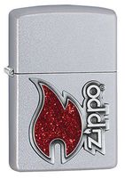 Zippo Logo Outdoor Indoor Windproof Lighter Custom Personalized Engraved Message Engraving on Backside (Style3)