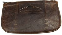 Tobacco Pouch"KENTUCKY" | Made Of Buffalo Leather | Case Soft Brown Pipe Zip Bag | By Alpenleder