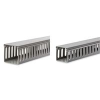 StarTech.com Server Rack Cable Management - 3x3in - Open Slot Network & Data Cable Raceway - Finger Duct Cable Management w/ Cover (AD3X3) & 2x2in Open Slot Wiring Cable Raceway Duct with Cover