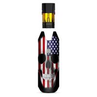 IT'S A SKIN Decal Vinyl Wrap Compatible with STIIIZY BIIIG Big <b>TM</b> Premium Vaporizers Sticker Sleeve Cover | Vape Stickers Skins Cover| American Skull Flag in Skull