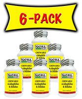 NAT-rul Chewable Acidophilus/Bifudus 100 Tabs - 6 Pack