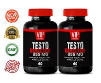 Pure Testosterone Booster - TESTOBOOSTER 855 with Fenugreek, L-Citrulline, Zinc, Tribulus Terrestris, Nettle Leaf, Ginseng and Vitamin D (2 Bottles 120 Capsules)