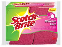 Scotch-Brite Delicate Care Scrub Sponge, 6-Sponges
