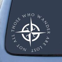 H-Tradings LOTR Not All Those Who Wander are Lost Sticker Decal Notebook Car Laptop 5" (White) Approximately