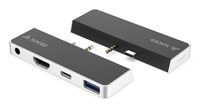 Juiced Systems QuickHUB - Surface Go Adapter - 2X USB 3.0 | 4K HDMI | USB-C | AUX - Designed for Surface GO