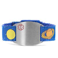 StickyJ USA Kids Space Mission Sport Strap Medical Alert Bracelet
