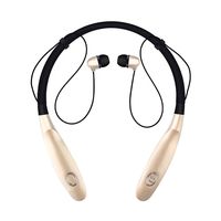 Aimitek Bluetooth Headphones, Wireless Neckband Headphones Handsfree Noise Cancelling Magnetic Earbuds Sport Earphones with Mic for iPhone Android Cellphone, 14 Hours Working Time (Gold)