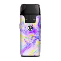 IT'S A SKIN Decal Vinyl Wrap for Aspire Nautilus AIO Pod System Vape Sticker Sleeve Cover/Pastel Marble Resin Pink Purple Swirls Mix