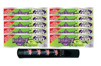 Herb Airtight Tube Pocket Protector with Juicy Jay's White Grape 1.25 Flavored Hemp Rolling Papers 10 Count DC Crafts Nation- Flag Leaf