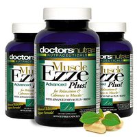 (Pack of 3) Natural Relaxant Muscle Ezze Plus by Doctors Nutra Nutraceuticals - Advanced Day-Time Night-Time 24-7 Maximum Strength Capsules - Relief for Muscle Spasm, Tension, Stress with Valerian
