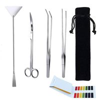 Jeeco 5 in 1 Aquascape Tools Aquarium Scissor Tweezers Spatula - Stainless Steel Aquatic Plants Aquascaping Tools Set with PH Tester for Fish Starter Kits & Aquariums Tank