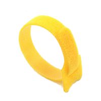 GEiNNOVA 50 PCS/bag Wire Cord Straps Wrap Ties Hook-Loop binder Cable fastener Reusable (Yellow)