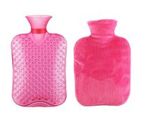 Classic Rubber Transparent Hot Water Bottle 2 Liter with Cover for Pain Relief Cold Therapy #32