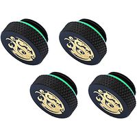 Bitspower G1/4" Stop Fitting, Matte Black, 4-Pack